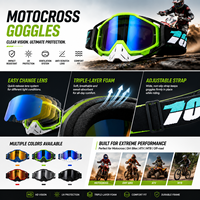 Lunettes de moto tout-terrain de haute qualité, coupe-vent, anti-sable, pour casque de motocross