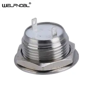 IP67 16mm Short 1NO Momentary Waterproof Stainless Steel Reset 110V Anti-vandal Push Poussoir Elevator Mini Touch Push Button