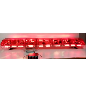 Barra <span class=keywords><strong>de</strong></span> Luces Giratoria <span class=keywords><strong>de</strong></span> Emergencia Larga <span class=keywords><strong>de</strong></span> 63 Pulgadas, Color Rojo Ámbar, con <span class=keywords><strong>LED</strong></span> y Halógeno, para Camión - Product Image 1