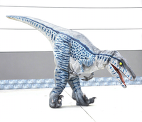 Costume de dinosaure Velociraptor adulte, modèle de simulation, animatronique en métal pour parc d'aventure, parc d'attractions, centre commercial
