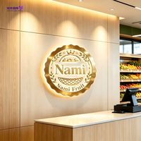 Lettres LED 3D en acier inoxydable sur mesure de haute qualité avec éclairage halo inversé, logo mural commercial, décoration intérieure pour entreprises