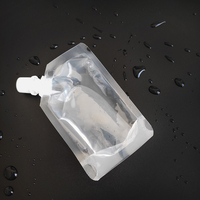 Pochettes souples transparentes jetables de 100 ml avec bec verseur pour boissons, jus et eau – Vente en gros