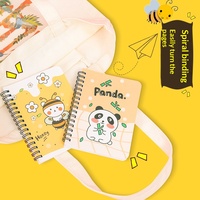 Carnet de notes A6 à spirale motif dessin animé mignon, bloc-notes de poche à feuilles mobiles, cadeau pour étudiants, papeterie, vente en gros d'usine