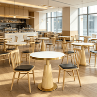 Base de table en acier inoxydable, table ronde en pierre frittée, plateau de table à bords brossés dorés pour hôtel, café, restaurant