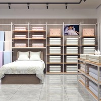 Présentoir métallique robuste et écologique avec armoire de rangement pour oreillers, couettes, literie, textiles de maison et équipements de vente au détail pour magasins
