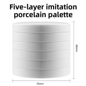 Palette en plastique incassable à cinq couches avec couvercle, idéale pour les débutants en peinture à la <span class=keywords><strong>gouache</strong></span> et la peinture chinoise - Product Image 6