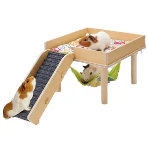 豚鼠吊床木制仓鼠藏匿楼梯宠物鹦鹉兔玩具宠物木制窝