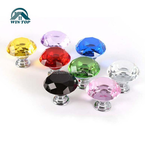 Win Top Crystal Glass <strong>Cabinet</strong> <strong>Knobs</strong> 30mm <strong>Diamond</strong> Shape Drawer Kitchen <strong>Cabinets</strong> Cupboard Wardrobe Pulls Dresser Handles - Product Image 4