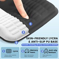Tapis de souris ergonomique avec support de poignet en gel, base en silicone antidérapante, surface lisse confortable, tapis de bureau pour joueur de bureau