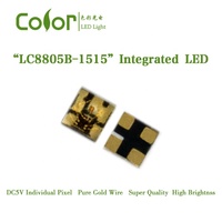 Bande LED SMD numérique intégrée 5V LC8805 RGB SK6805 1615 personnalisée, multicolore, en cuivre, découpable