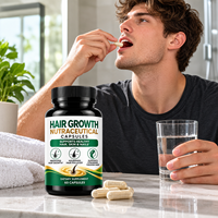 Capsules Nutraceutiques de Qualité Supérieure pour la Croissance Capillaire, Marque Privée, Vente en Gros OEM, 60 Comprimés, Complément Alimentaire pour le Soutien des Cheveux