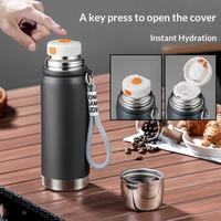 Thermos à double paroi en acier inoxydable avec couvercle-gobelet
