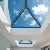 Fenêtre panoramique pleine hauteur en aluminium, fenêtre fixe isolée avec cadre en aluminium