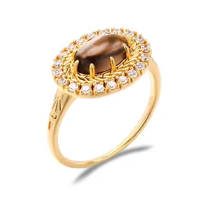 Modian — bague en argent sterling 925, bijou pour femmes, série de pierres précieuses naturelles, cabochon, anneau en citrine