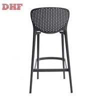 Chaise en plastique PP moderne multicolores DHF, chaise haute de salle à manger