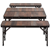 Meubles d'extérieur pliables et légers en aluminium, design mini-jardin, marron, imperméables et résistants aux intempéries en MDF pour le camping