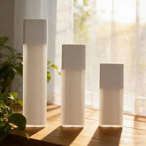 Botella Cuadrada Airless de 15ml 30ml 50ml con Tapa Giratoria, Material AB/ABS, Acabado Mate, Logotipo Personalizado para Envase de Suero para el Cuidado de la Piel y Crema Facial - Product Image 2