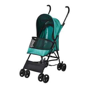 Inklapbare 4-wielige honden- en kattenbuggy met ijzeren frame, 7 kg draagvermogen, voor grote honden en katten - geschikt voor reizen en buitengebruik - Product Image 1