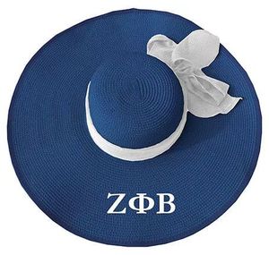 Cappello da Spiaggia Personalizzabile Delta SGR Zeta OES con Lettere Greche, Pieghevole, Protezione UV, Visiera in Paglia - Product Image 6