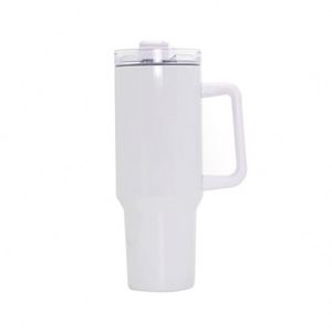 Vaso Térmico Nórdico Blanco Personalizado de 40 oz de Acero Inoxidable con Tapa/Pajita/Asa, Apto para Lavavajillas y Microondas, Taza Boba, Vaso al Vacío para Coche - Product Image 2