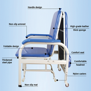 Best Seller Modern tasarım hastane ekipmanları yüksekliği ayarlanabilir Metal IV infüzyon sandalye infüzyon bakımı için sandalye eşlik - Product Image 6