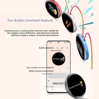 1,85 inch HD touchscreen slimme elektronische badge Bluetooth 6.0 APP aangepaste afbeelding video weergave voor anime cosplay fan cadeau