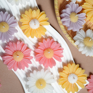 Flower Shaped Scented <b>Candle</b> Solid Wax <b>Long</b> <b>Lasting</b> Fresh Air Home Decor Gift Set - Product Image 2