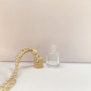 5ml 10ml Mini Glass Luxury Elegant Design Car Perfume <b>Bottles</b> Empty Diffuser Screw Cap Screen Printing Hanging <b>Bottle</b> - Product Image 4
