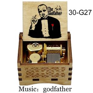 Carillon in Legno Il Padrino, Scatola Musicale Automatica a Carica Manuale, Giocattolo all'Ingrosso, Regalo di Compleanno per Bambini, Decorazione per Feste e Casa - Product Image 6