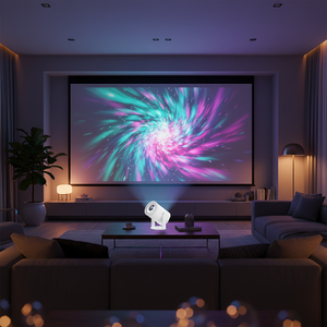 โปรเจคเตอร์ขนาดเล็กขายดีปี 2026 รุ่น TURN1 ระบบ Android 14 BT5.4 รองรับการสะท้อนหน้าจอ อัจฉริยะ ฉายภาพระยะใกล้ 4K โฮมเธียเตอร์แบบพกพา - Product Image 1