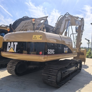 Excavadora de cadenas CAT 320C usada original de 20 toneladas, excavadora de servicio pesado con línea de martillo demoledor preinstalada para construcción - Product Image 1