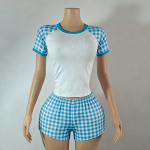 Conjunto de Dos Piezas con Estampado de Lunares a la Moda para Mujer, Estilo Y2K, Ropa de Calle para Salir de Noche, con Top Corto y Pantalones Cortos, Logotipo Personalizado - Product Image 3