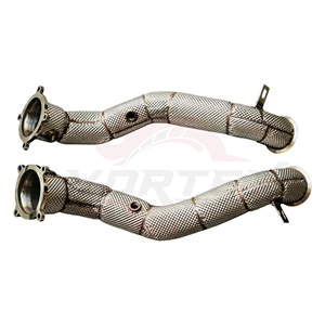 Vortex Titanium Full Exhaust System & Heat Shield Front Pipes for McLaren 720S 4.0L V8 Biturbo Racing Straight X-Pipe <b>Kit</b> - Product Image 6