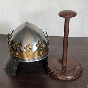 Casco romano espartano griego del rey Leónidas Medieval para hombre para disfraz de Guerrero o artículos de regalo para acampar incluidos - Product Image 1