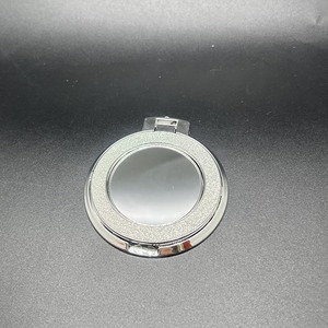 Compact <b>Mirror</b> Round <b>Plastic</b> Pocket Makeup <b>Mirror</b> With Glitter Frame Multiple Colors For Travel And Daily Use - Product Image 3