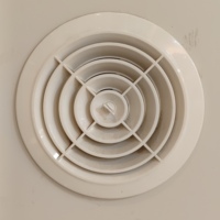 Conduit de ventilation mural de conception moderne, sortie d'air extérieure pour système de climatisation, grille d'aération ronde pour système CVC, vanne à disque réglable, capot circulaire