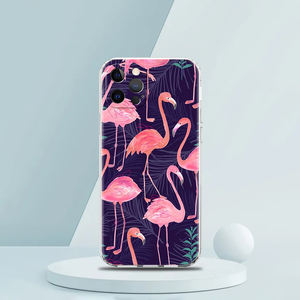 Per <span class=keywords><strong>iPhone</strong></span> 15 16 14 13 <span class=keywords><strong>12</strong></span> <span class=keywords><strong>Mini</strong></span> 11 17 Pro Max XS X XR SE 7 8 Plus TPU <span class=keywords><strong>Cover</strong></span> in <span class=keywords><strong>Silicone</strong></span> trasparente bella rosa fenicotteri foglia custodia per telefono - Product Image 3