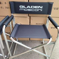 Vente en gros de chaises de réalisateur pliables en aluminium personnalisées de haute qualité chaises de directeur général pliables portables en métal noir