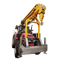 Fabrika fiyat 3 Ton 5 Ton kereste vinci Mini tekerlekli traktör vinç fiyatı toprak burgu