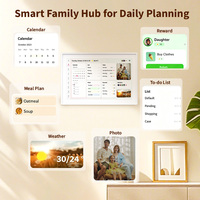 Calendrier numérique intelligent mural et de bureau 10,1 pouces, double usage, suivi d'événements électronique, multilingue, planificateur familial, Wi-Fi, prise en charge MP4/MP3