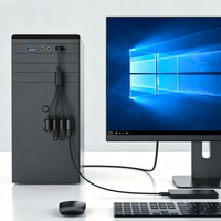 Cable USB 2.0 Tipo-C 3 en 1 con Cubierta Trenzada de Nailon, Conductor de Cobre Puro para Teléfonos Móviles, Laptops y Tabletas - Extensión de Carga