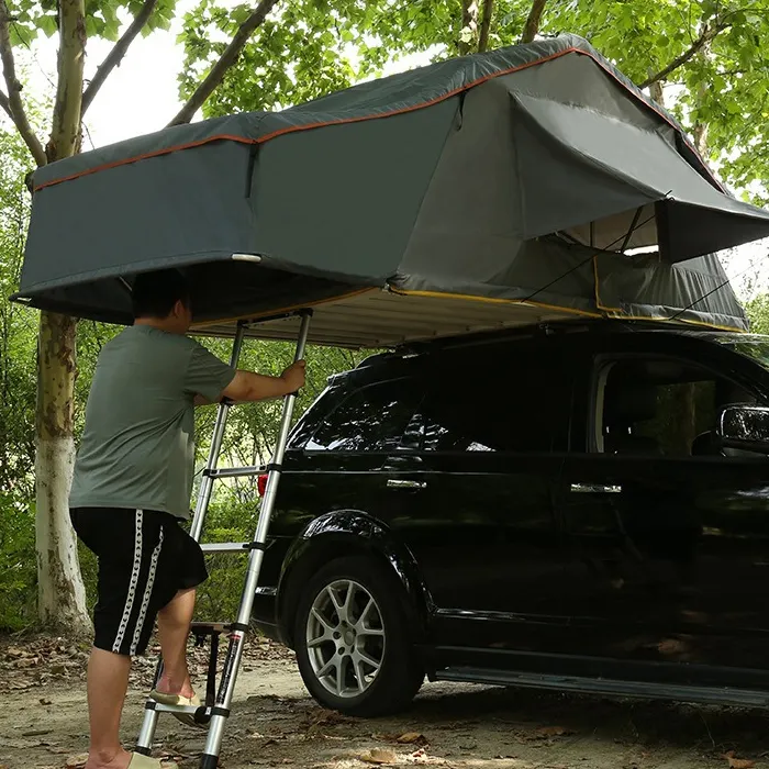 Tenda atap mobil 4WD, tenda berkemah off ground luar ruangan empat musim, atap atap mobil lembut