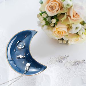 Custom Logo Moon <b>Plate</b> Trinket Tray <b>Ring</b> Ceramics Jewelry Dish Valentine's Day Gift - Product Image 4