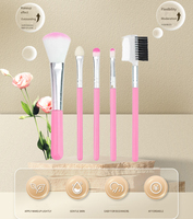 Ensembles de pinceaux de maquillage en gros, 5 pièces, mini outils cosmétiques, fard à paupières, fond de teint, pinceau de beauté de voyage pour femmes