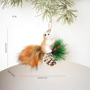 Décorations de Noël : Pendentif écureuil en mousse, adorable écureuil, poupée créative pour sapin de Noël, petit ornement suspendu - Product Image 5