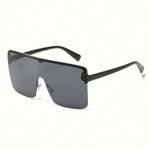 Gafas de Sol de Diseño Único y Personalizado con Logotipo, Estilo Vintage, Grandes, con Protección UV, Media Montura, de una Sola Pieza para Mujer - Product Image 5