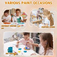 Peinture acrylique pour enfants en gros, non toxique, bon marché, mini 3 ml, 12 couleurs, pot à bande, séchage rapide, soluble dans l'eau