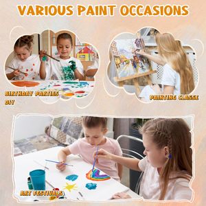 Peinture acrylique pour enfants en gros, non toxique, bon marché, mini 3 ml, 12 couleurs, pot <span class=keywords><strong>à</strong></span> bande, séchage rapide, soluble dans l'eau - Product Image 5