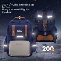 Mochila Escolar Impermeable con Protección para la Espalda y Amortiguación de Aire, Diseño Ligero y Gran Capacidad para Estudiantes de Primaria, Estilo 2026