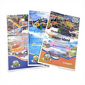 Boletos de Admisión Personalizados, Vales de Papel Couché Impresos en Offset, con Estampado en Caliente y Línea de Desgarre Manual, Diseño para Parques de Atracciones - Product Image 1